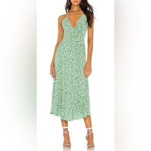 LOVERS AND FRIENDS Heath Midi Dress in Lucky Floral Medium
